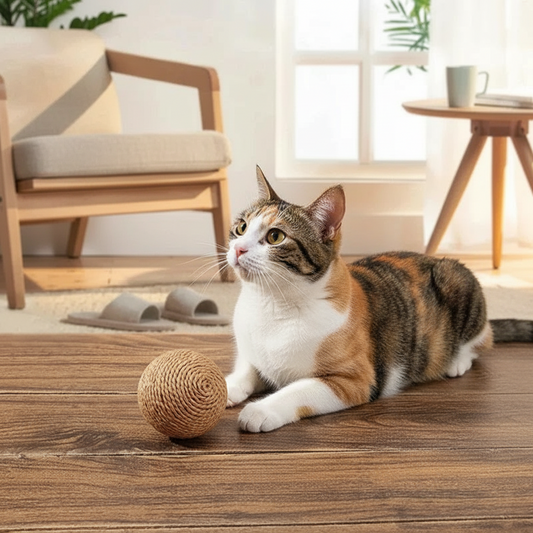 Balle en Sisal pour Chat Anti-Morsure