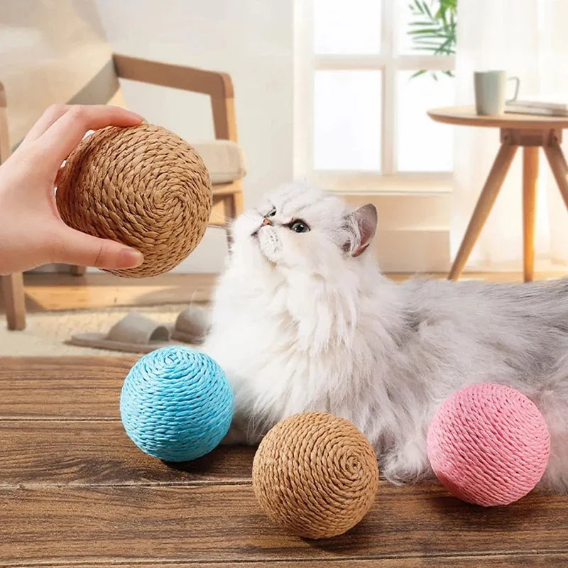 Balle en Sisal pour Chat Anti-Morsure