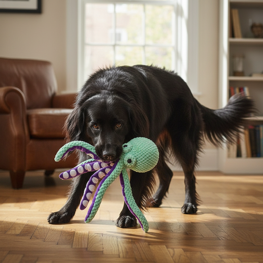 Compagnon de Jeu pour Chien – Peluche Poulpe Large et Petite Taille