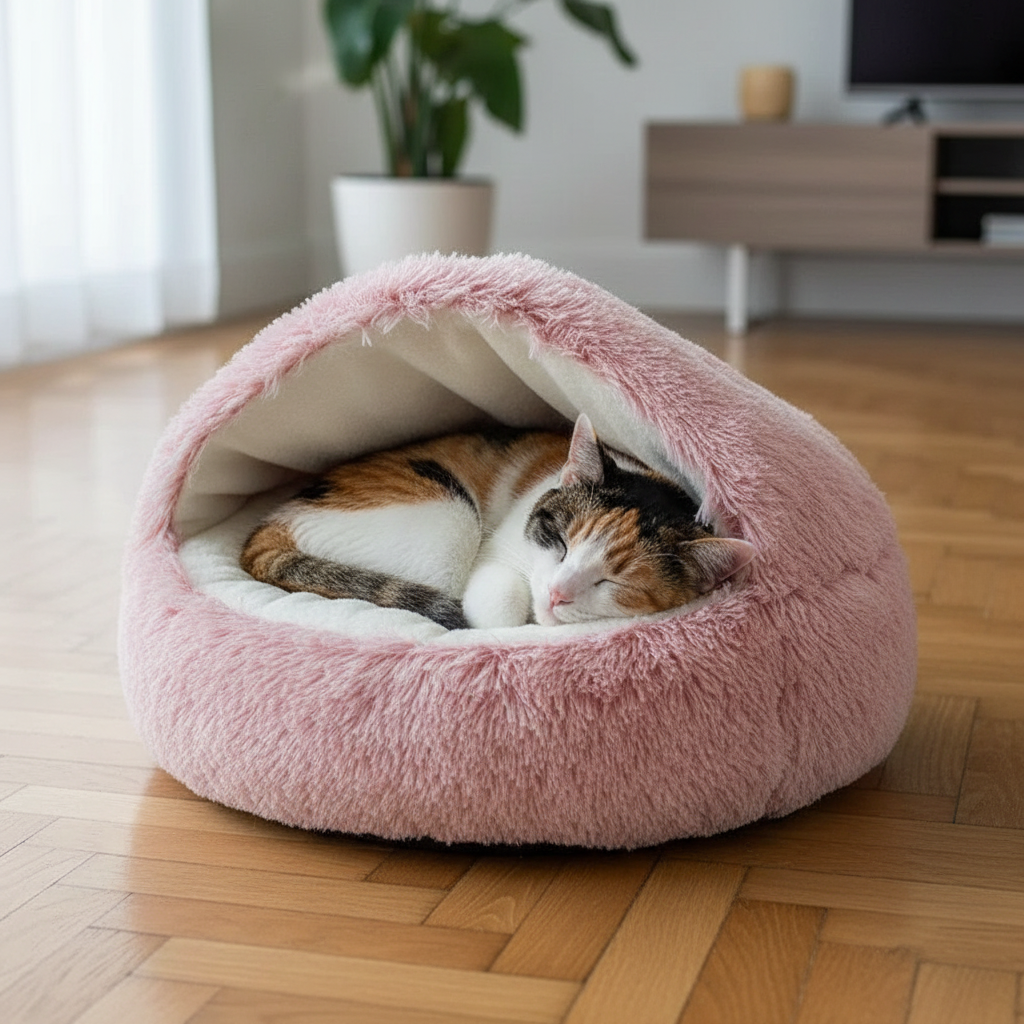 Lit Douillet en Peluche pour Chat