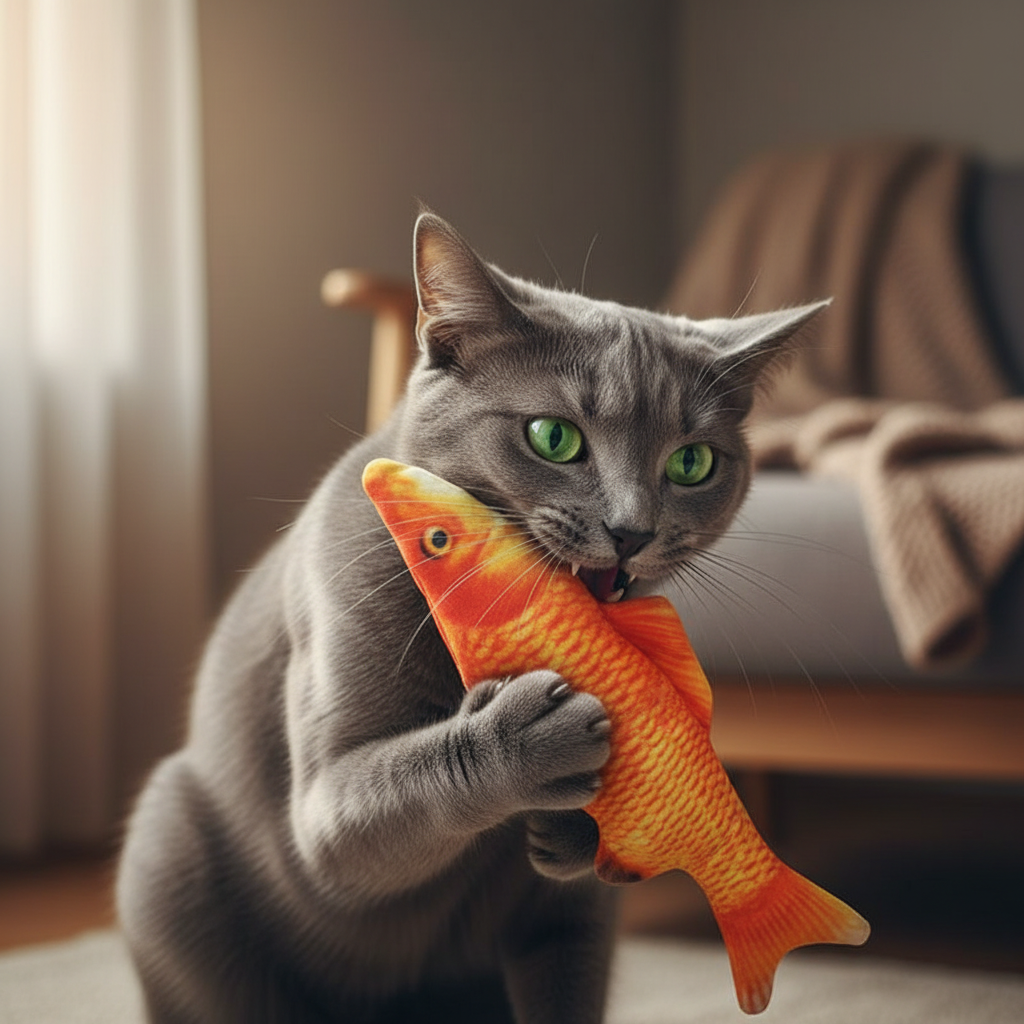 Jouet Interactif Poisson pour Chat