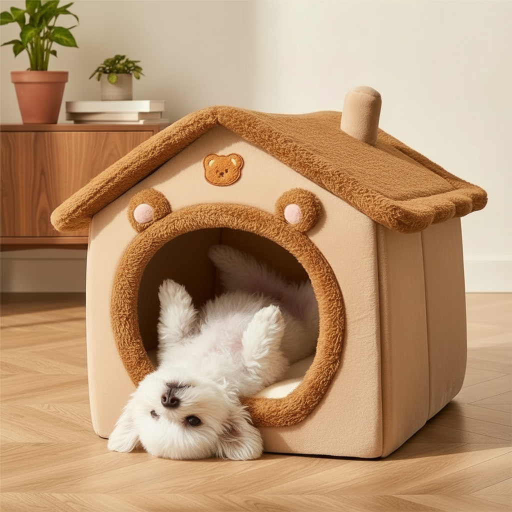 Maison Pliable pour Animaux – Lit & Grotte Douillette