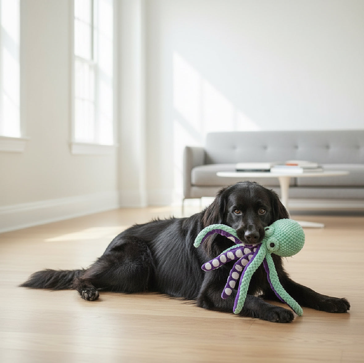 Compagnon de Jeu pour Chien – Peluche Poulpe Large et Petite Taille