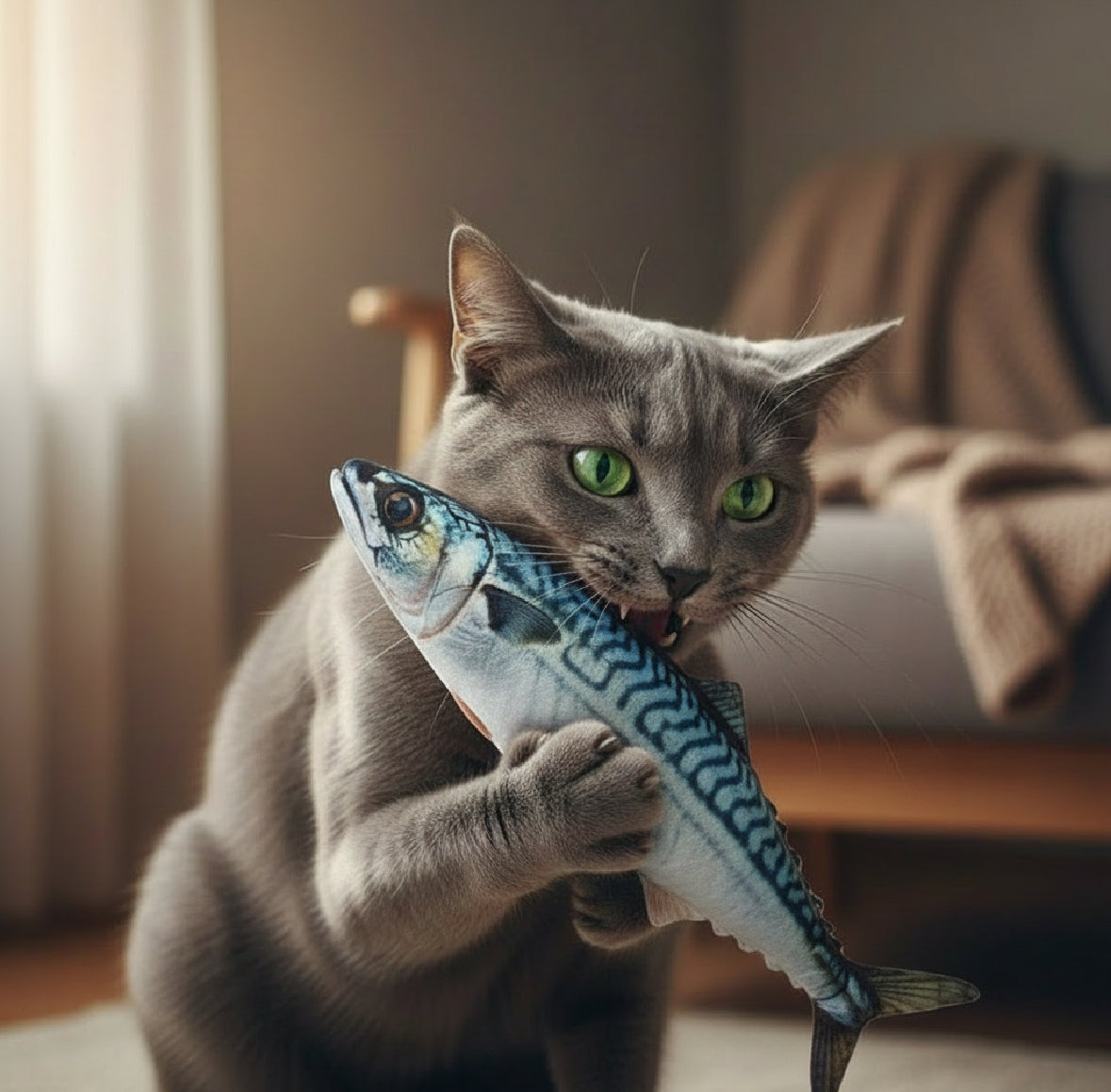 Jouet Interactif Poisson pour Chat
