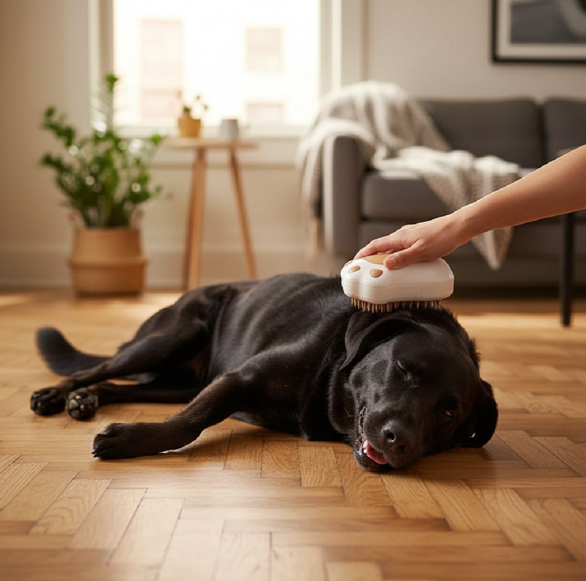 Brosse Vapeur 3-en-1 pour Chien et Chat – Démêlage & Massage