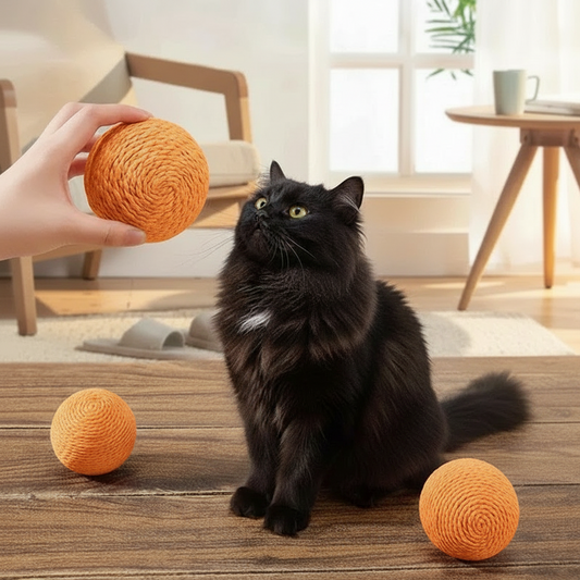 Balle en Sisal pour Chat Anti-Morsure