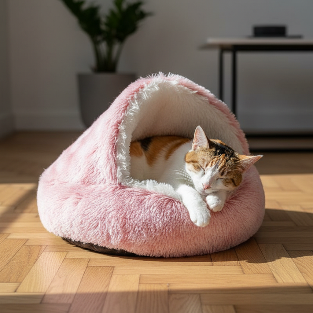 Lit Douillet en Peluche pour Chat
