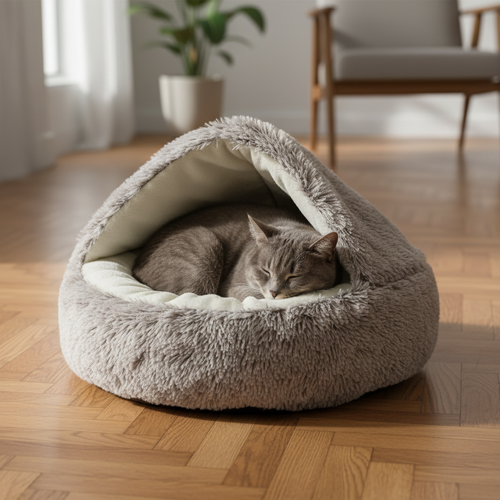 Lit Douillet en Peluche pour Chat