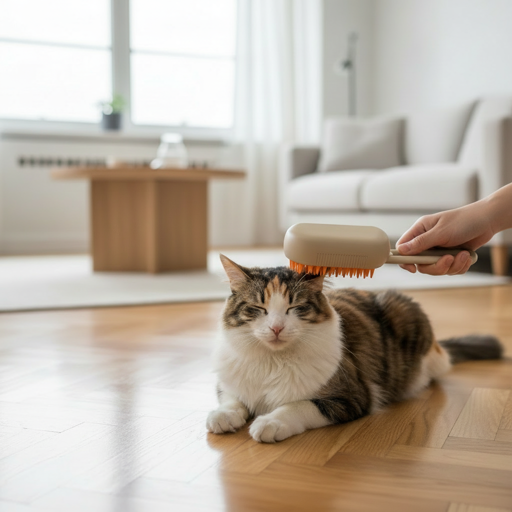 Brosse Électrique Vapeur 3-en-1 pour Chien et Chat