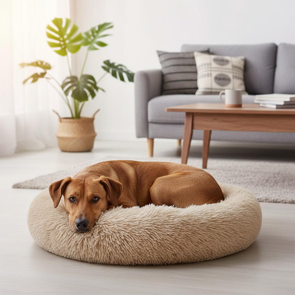 Panier Peluche Chaud pour Animaux – Confort Premium Hiver