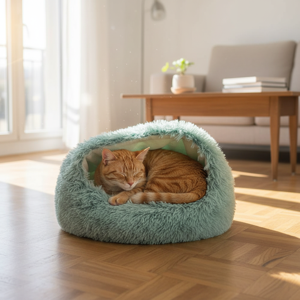 Lit Douillet en Peluche pour Chat