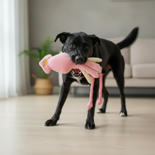 Jouet Interactif pour Chien – Peluche Poulpe et Mastication