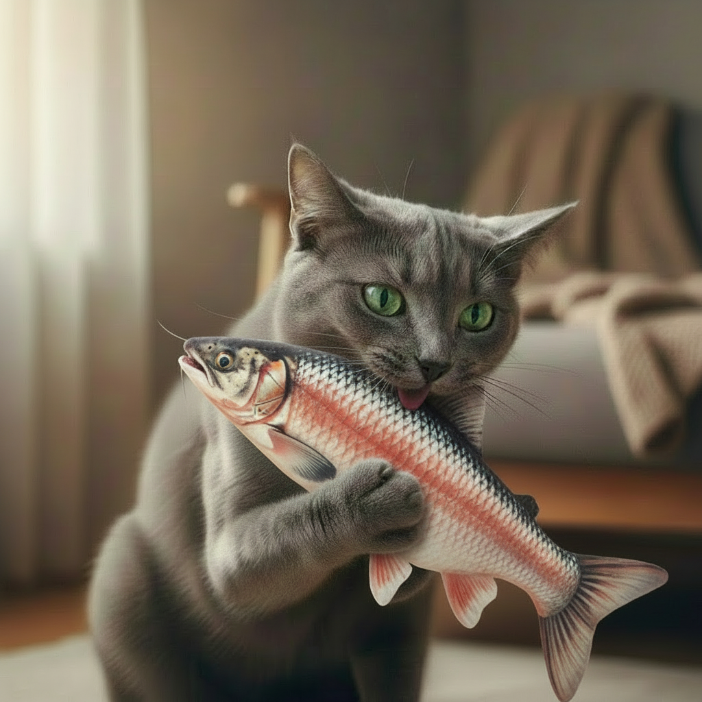 Jouet Interactif Poisson pour Chat