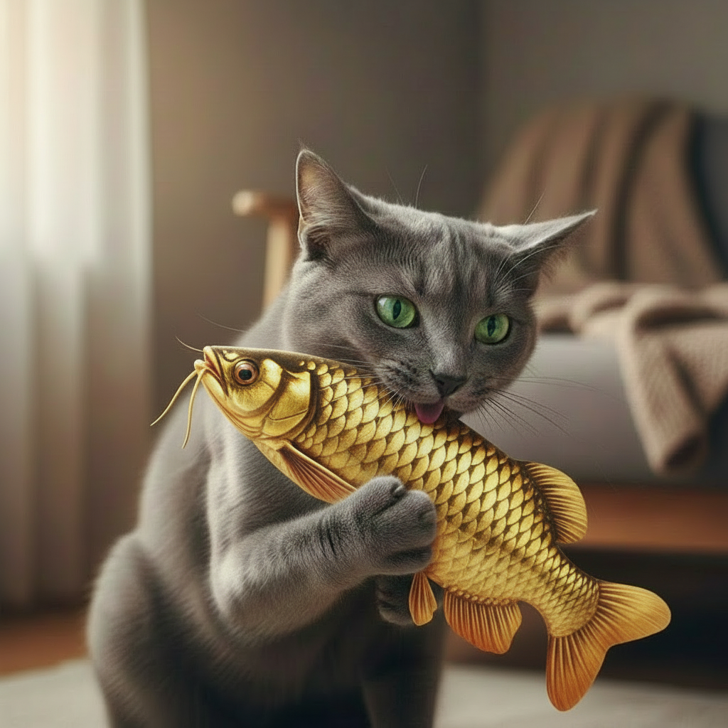 Jouet Interactif Poisson pour Chat