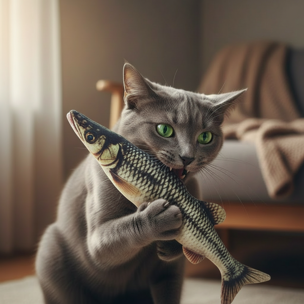 Jouet Interactif Poisson pour Chat