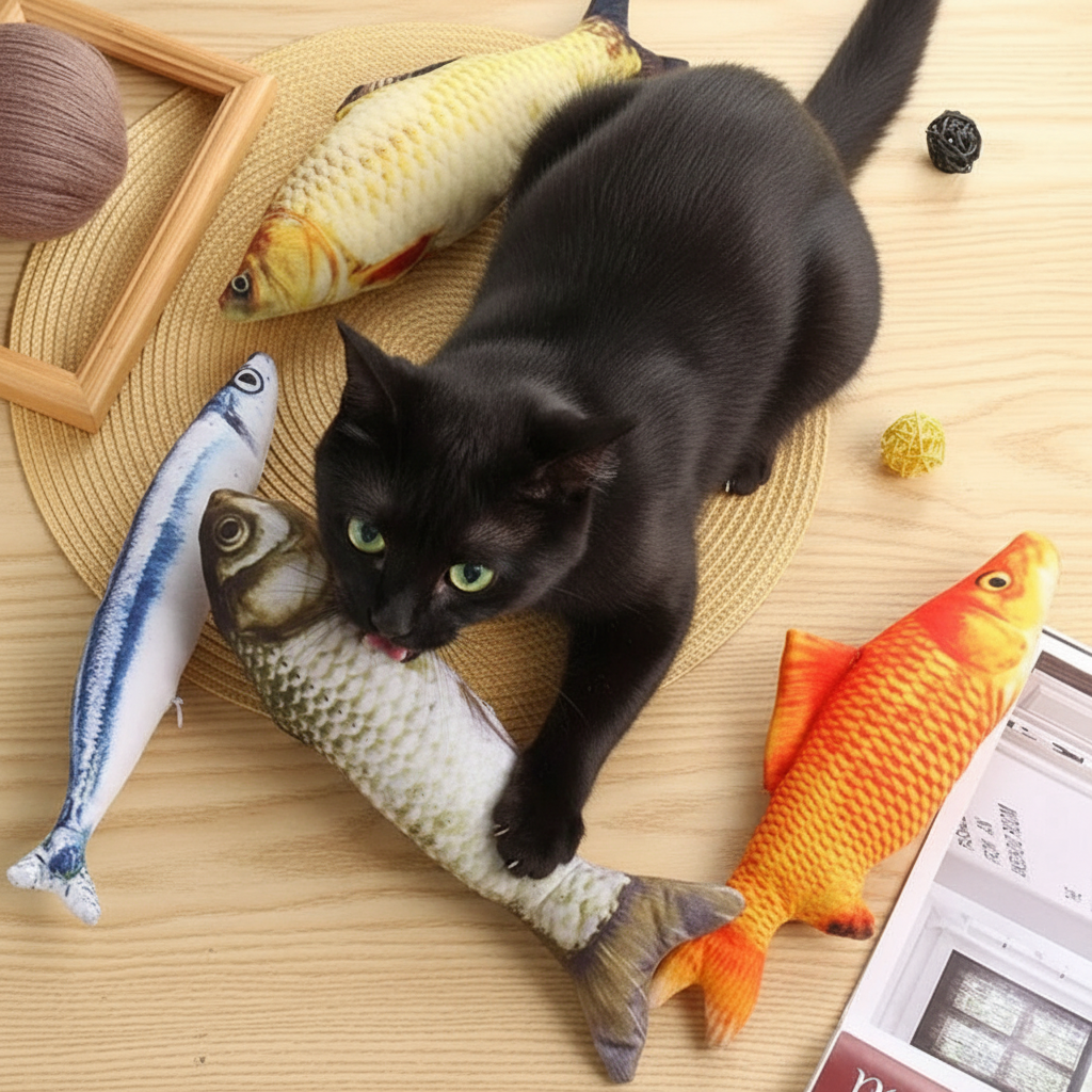 Jouet Interactif Poisson pour Chat