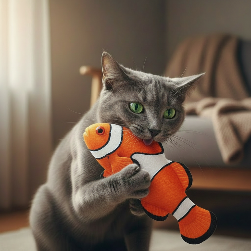 Jouet Interactif Poisson pour Chat