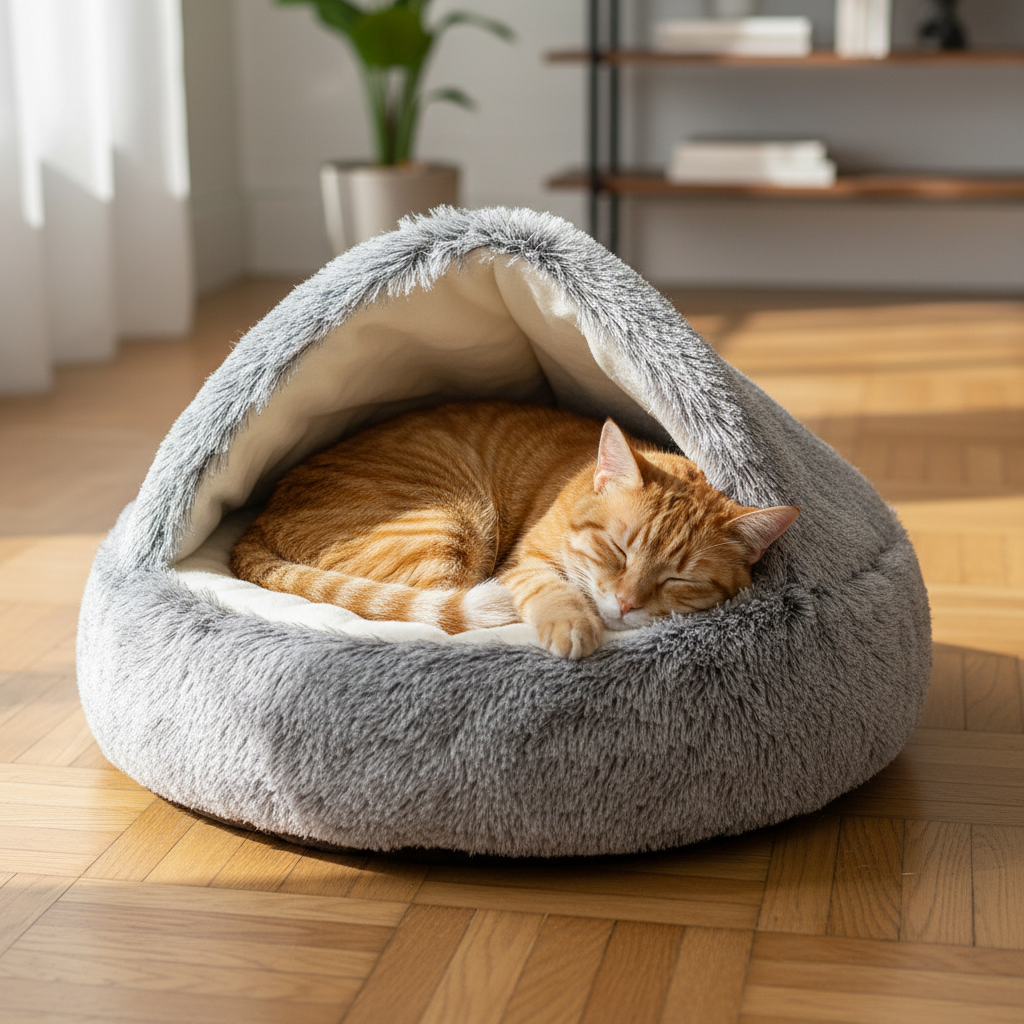 Lit Douillet en Peluche pour Chat
