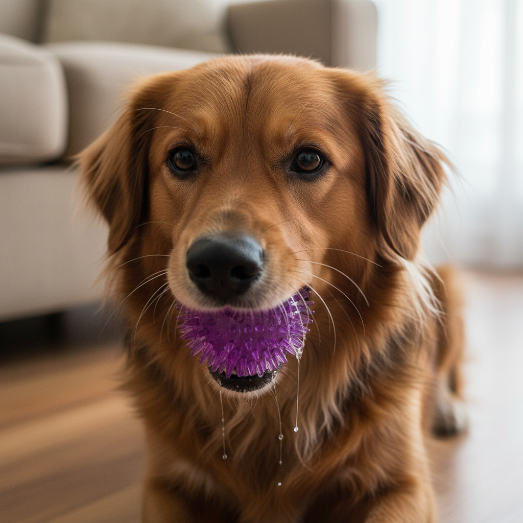 Balle à Picots Sonore pour Chien – Nettoyage des Dents et Mastication