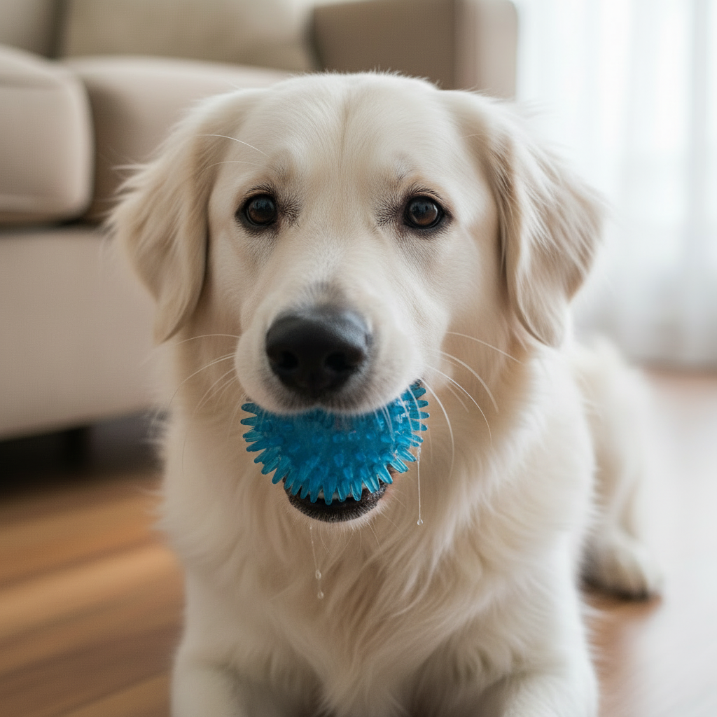 Balle à Picots Sonore pour Chien – Nettoyage des Dents et Mastication
