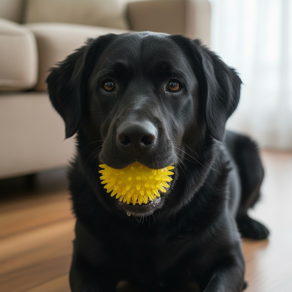 Balle à Picots Sonore pour Chien – Nettoyage des Dents et Mastication