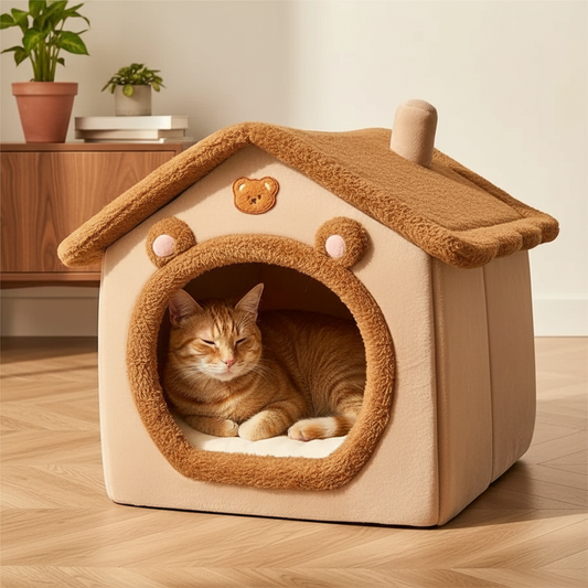 Maison Pliable pour Animaux – Lit & Grotte Douillette