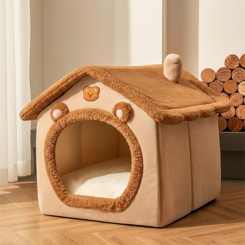 Maison Pliable pour Animaux – Lit & Grotte Douillette