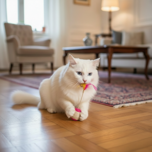 Jouet Ludique pour Chat – Balle à Griffer et Plumes Amusantes