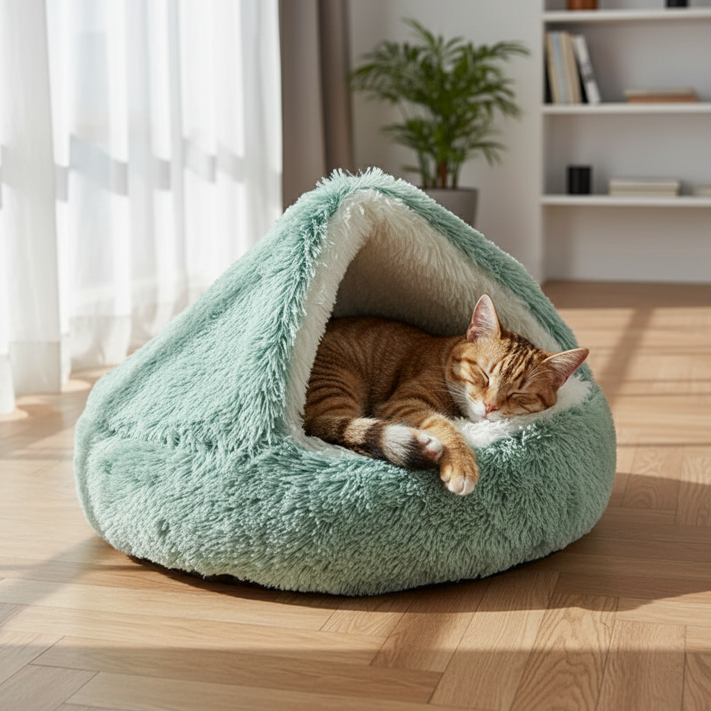 Lit Douillet en Peluche pour Chat