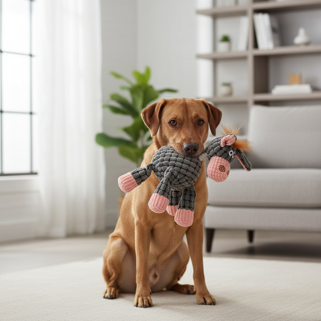 Peluche Âne pour Chien – Jeu et Décompression